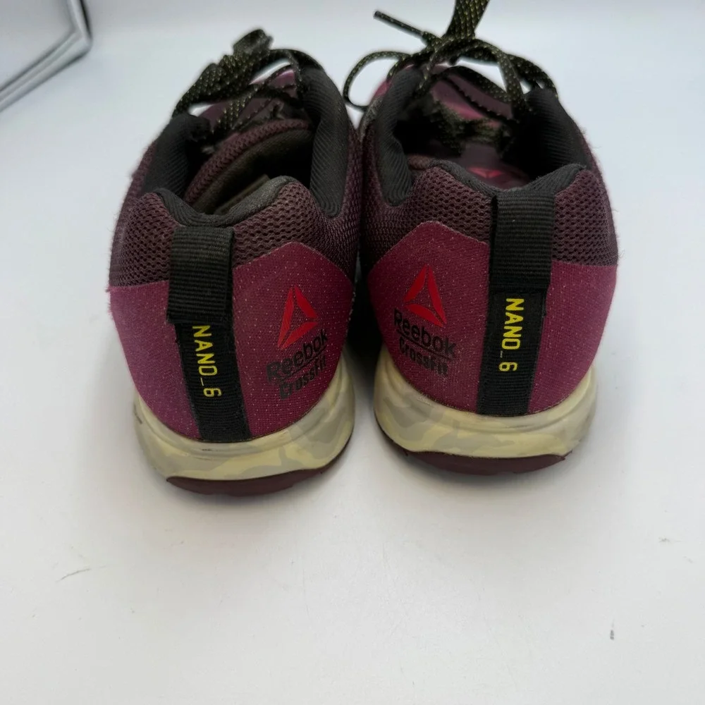 Reebok CrossFit Nano 6.0 Women 9.5 Berry Black Kevlar Training Shoes AR0488